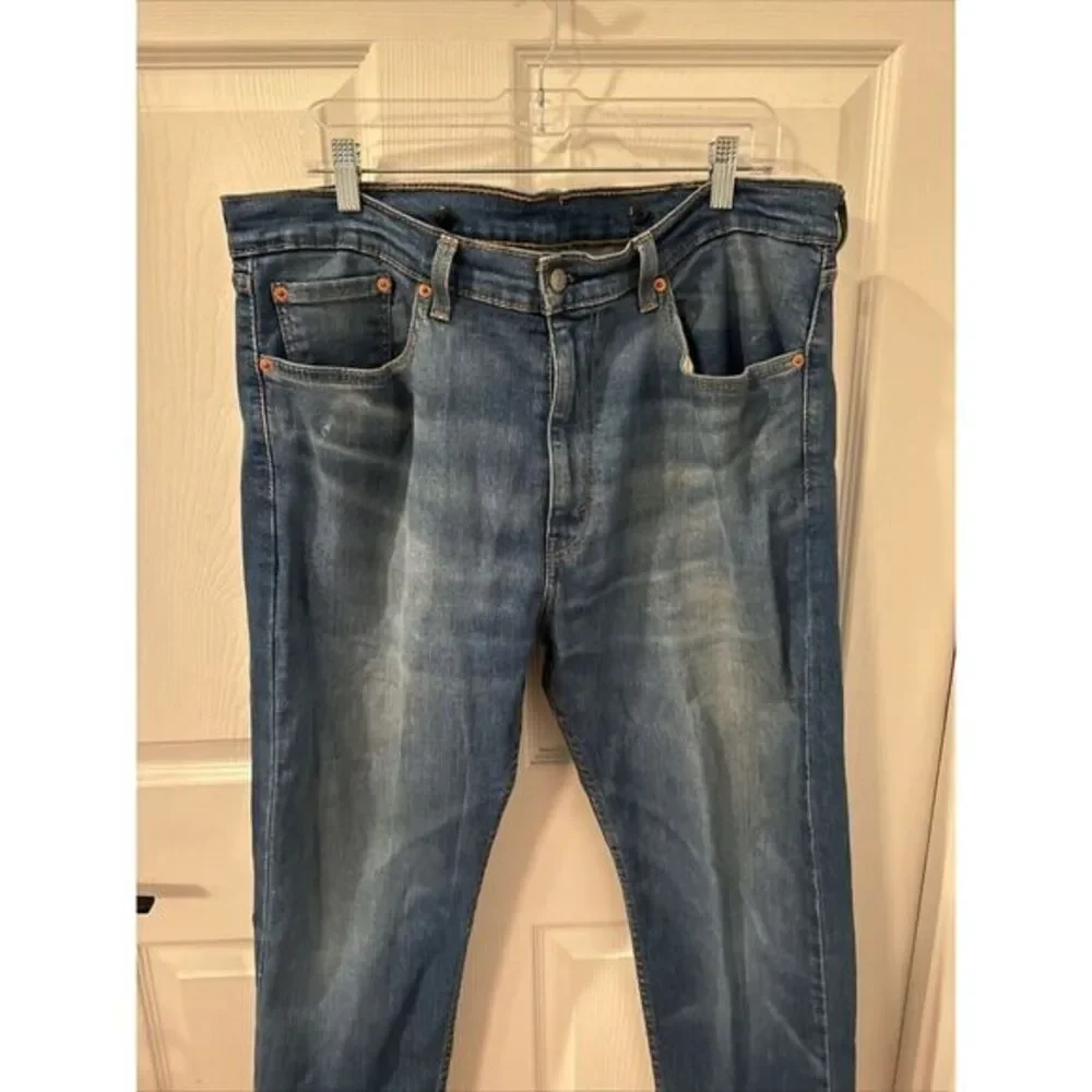 Levi's 505 Jeans Mens 38x29 Blue Denim Straight Leg Regular Fit Grunge Retro USA